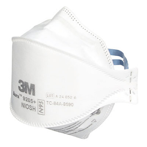 3M Aura Particulate Respirator 9205+, Standard Size, 12/Carton (9205PLUSCT)