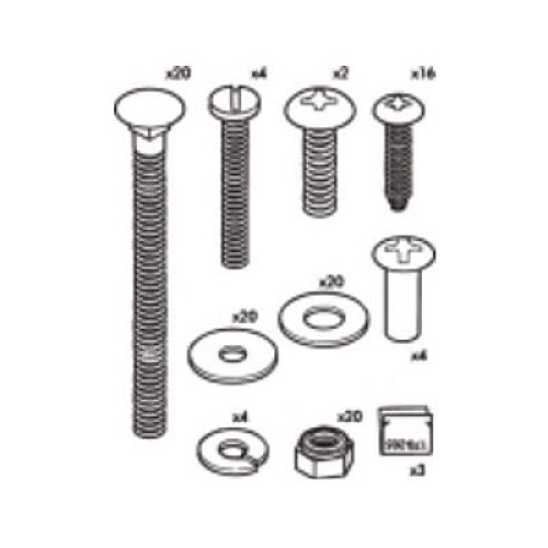 Rubbermaid Commercial Hardware Kit for Rubbermaid Full Size Housekeeping Carts, Metal, Gray (6189L1)