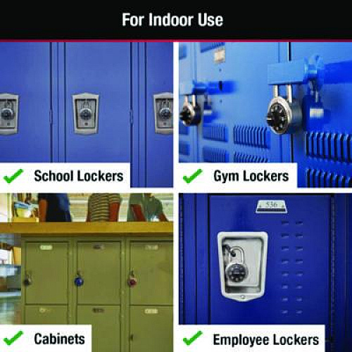 Master Lock Combination Lock, Stainless Steel, 1.87" Wide, Silver (1500D)