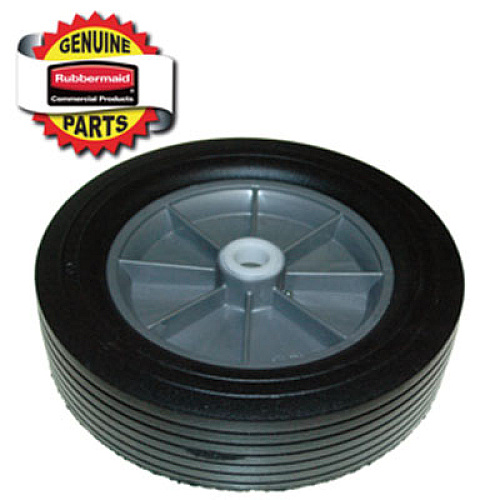 Rubbermaid Commercial 12-Inch Wheel for 1.5 Cu Yd Standard Duty Tilt Truck, Black (FG1025L60000)