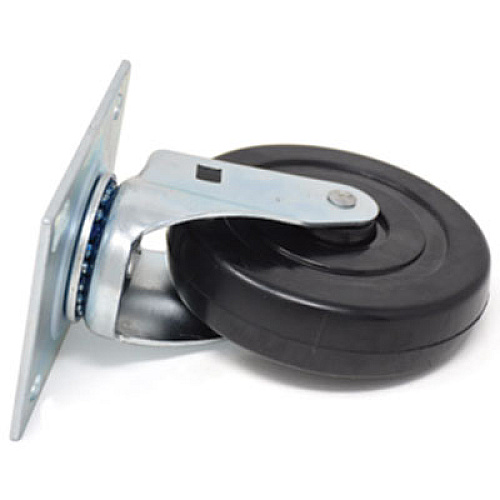 Rubbermaid Commercial 5-Inch Swivel Plate Caster, Black (FG4402L10000)