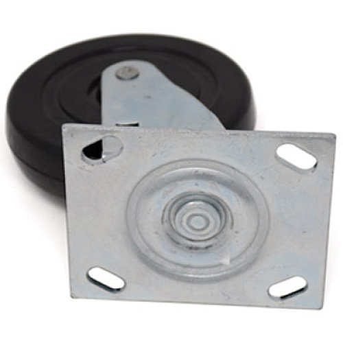 Rubbermaid Commercial 5-Inch Swivel Plate Caster, Black (FG4402L10000)
