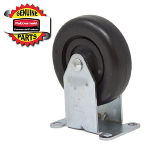 Rubbermaid Commercial 4-Inch Rigid Caster, Black (FG4608L40000)