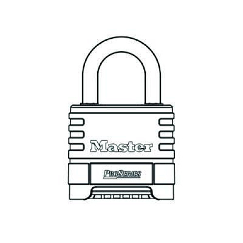 Master Lock ProSeries Stainless Steel Easy-to-Set Combination Lock, Stainless Steel, 2.18" Wide (1174D)
