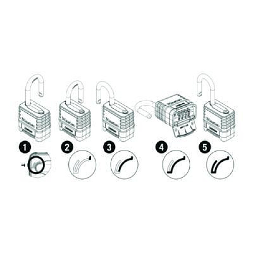 Master Lock ProSeries Stainless Steel Easy-to-Set Combination Lock, Stainless Steel, 2.18" Wide (1174D)
