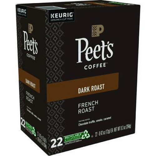 Peet's Coffee & Tea French Roast Coffee K-Cups, 22/Box (6545)