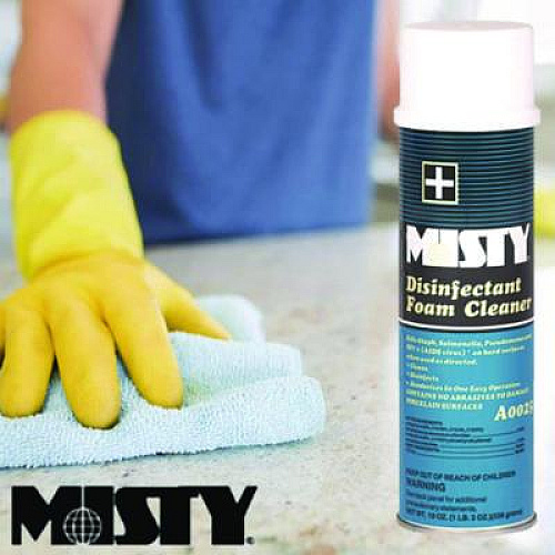 Misty Disinfectant Foam Cleaner, Fresh Scent, 19 oz Aerosol Spray, 12/Carton (1001907)
