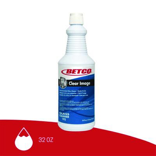 Betco Clear Image Glass and Surface Cleaner, Rain Fresh Scent, 32 oz Bottle, 12/Carton (1921200)