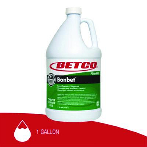 Betco FiberPRO Bonbet Carpet Shampoo, Pleasant Scent, 1 gal Bottle, 4/Carton (4080400)