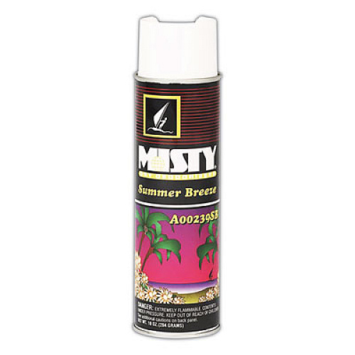 Misty Handheld Air Deodorizer, Summer Breeze, 10 oz Aerosol Spray, 12/Carton (1001868)