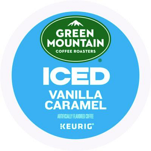 Green Mountain Coffee Vanilla Caramel Brew Over Ice Coffee K-Cups, 24/Box (9028)