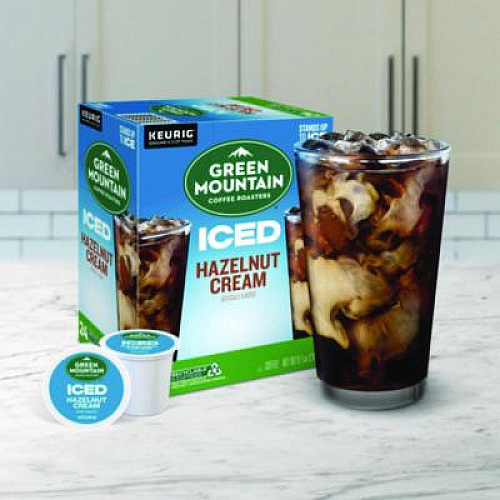 Green Mountain Coffee Hazelnut Cream Brew Over Ice Coffee K-Cups, 24/Box (9029)