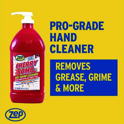 Zep Commercial Cherry Bomb Gel Hand Cleaner, Cherry Scent, 48 oz (ZUCBHC484EA)
