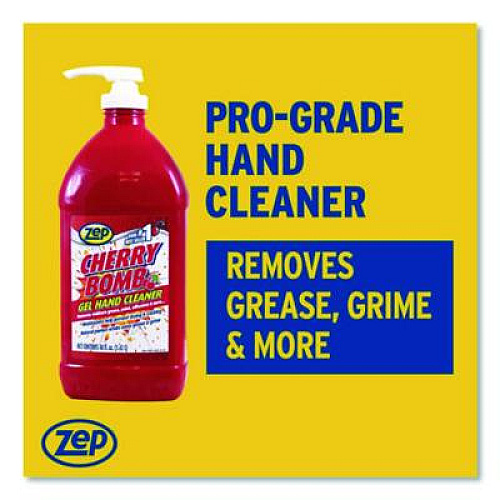 Zep Commercial Cherry Bomb Gel Hand Cleaner, Cherry Scent, 48 oz, 4/Carton (ZUCBHC484CT)