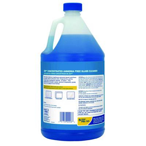 Zep Commercial Streak-Free Glass Cleaner, Pleasant Scent, 1 gal Bottle, 4/Carton (ZU1120128CT)