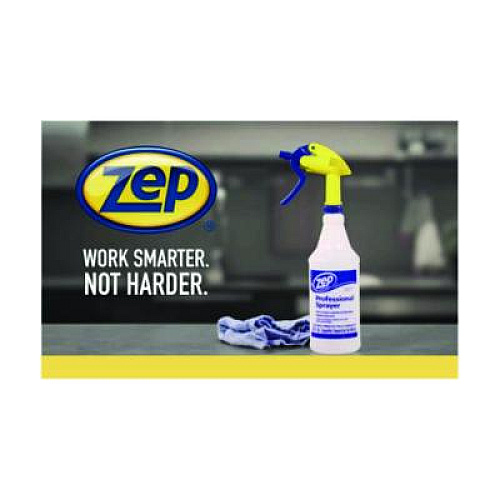 Zep Commercial Professional Spray Bottle with Trigger Sprayer, 32 oz Bottle, Clear (HDPRO36EA)