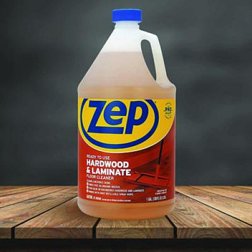 Zep Commercial Hardwood and Laminate Cleaner, Fresh Scent, 1 gal, 4/Carton (ZUHLF128CT)
