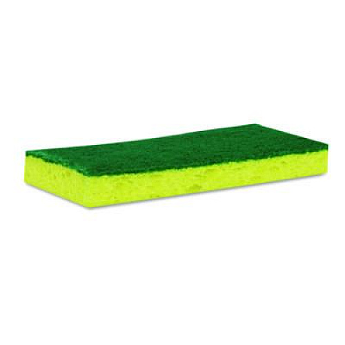 Scotch-Brite PROFESSIONAL Medium-Duty Scrubbing Sponge 74, 3.6 x 6.1, 0.7" Thick, Yellow/Green, 10/Pack (74CC)