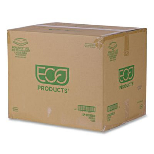 Eco-Products Renewable and Compostable Lids, 8.8 x 8.8 x 1.64, Clear, Plastic, 200/Carton (EPSCS9SLID)