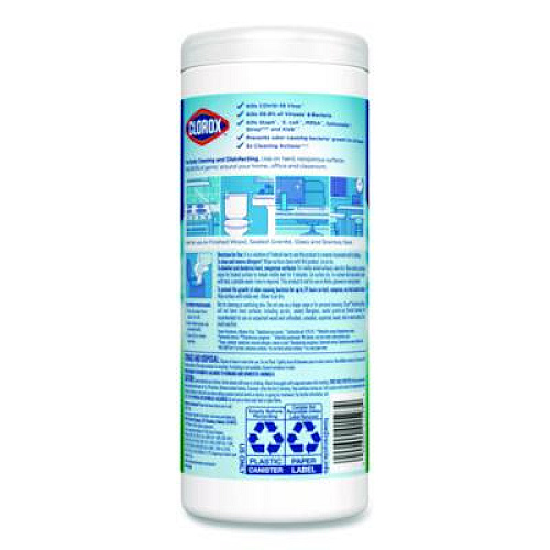 Clorox Disinfecting Wipes, Bleach Free Cleaning Wipes, 1-Ply, 7 x 8, Fresh Scent, White, 35/Canister (01593EA)