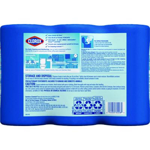 Clorox Disinfecting Wipes, Value Pack, Bleach Free Cleaning Wipes, 1-Ply, 7x8, Fresh Scent/Citrus Blend, White, 75/Canister, 3/Pack (30208PK)
