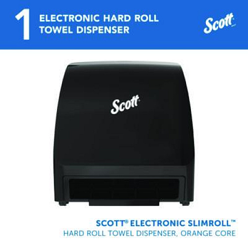 Scott Slimroll Electronic Towel Dispenser, 12.35 x 7.25 x 11.8, Black (47196)