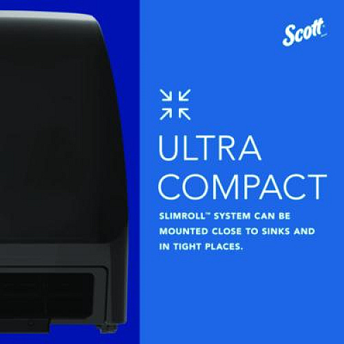Scott Slimroll Electronic Towel Dispenser, 12.35 x 7.25 x 11.8, Black (47196)