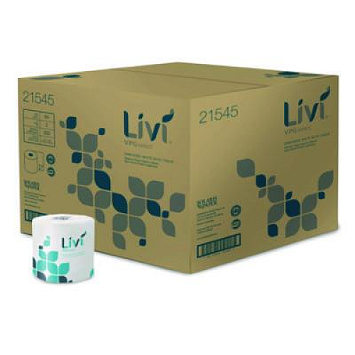 Livi VPG Select Bath Tissue, 2-Ply, White, 500 Sheets/Roll, 80 Rolls/Carton (21545)