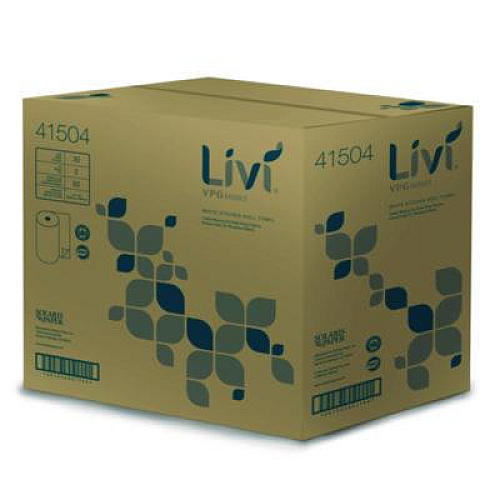 Livi VPG Select Kitchen Roll Towel, 2-Ply, 10.98 x, 9.98, White, 30 Rolls/Carton (41504)