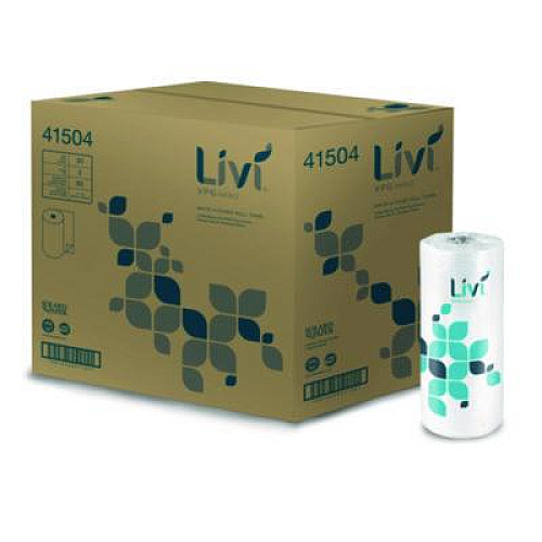Livi VPG Select Kitchen Roll Towel, 2-Ply, 10.98 x, 9.98, White, 30 Rolls/Carton (41504)
