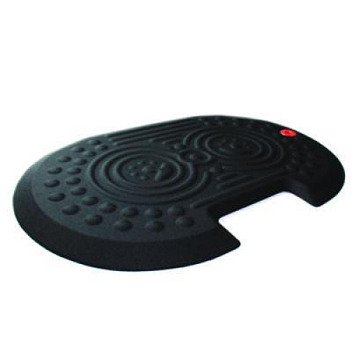 Floortex AFS-TEX 2000X Anti-Fatigue Mat, Oval, Black Anti-Slip Surface, 16" x 24" (FCA21624XBK)