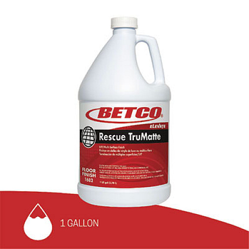 Betco Rescue TruMatte Floor Finish, 1 gal Bottle, 4/Carton (16820400)