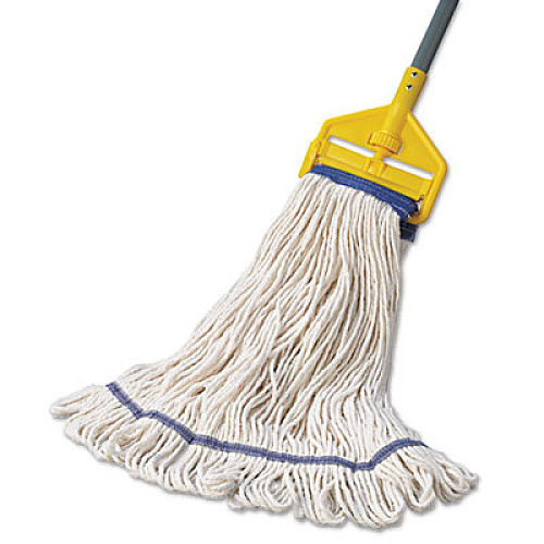Boardwalk Super Loop Wet Mop Head, Cotton/Synthetic Fiber, 5" Headband, X-Large Size, White, 12/Carton (504WH)