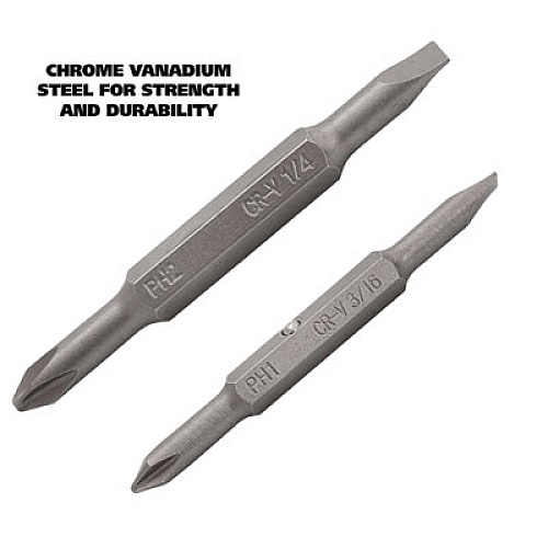 Great Neck 4 in-1 Screwdriver w/Interchangeable Phillips/Standard Bits, Assorted Colors (SD4BC)