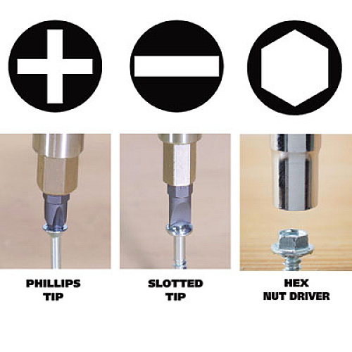 Great Neck 4 in-1 Screwdriver w/Interchangeable Phillips/Standard Bits, Assorted Colors (SD4BC)