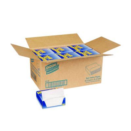 Dixie Dispens-A-Wax Waxed Deli Patty Paper, 5.5 x 5.5, 1,000/Box, 24 Boxes/Carton (512)