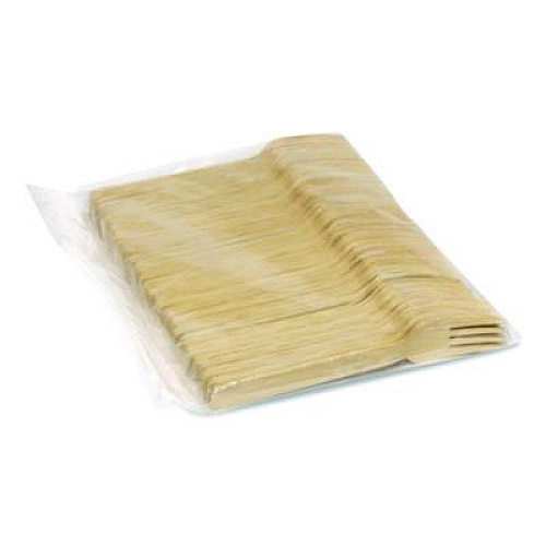 Dixie Bamboo Cutlery, Mediumweight Fork, Paper, Light Golden, 100/Pack, 10 Packs/Carton (ANFBAM)