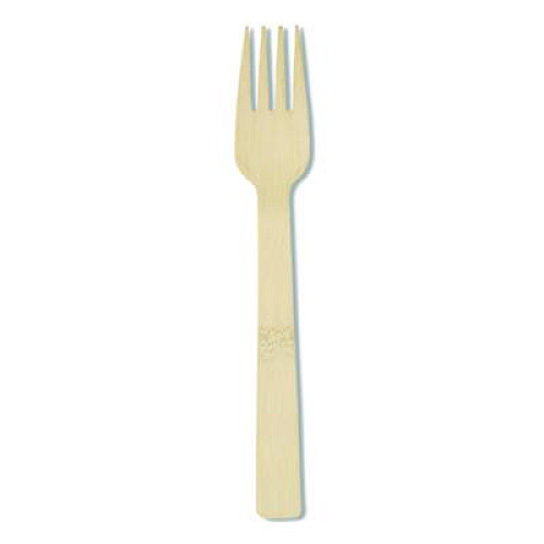 Dixie Bamboo Cutlery, Mediumweight Fork, Paper, Light Golden, 100/Pack, 10 Packs/Carton (ANFBAM)