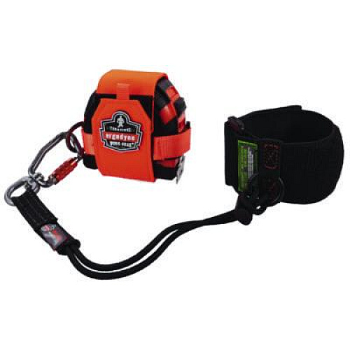 ergodyne Squids 3123 Tool Wristband with D-Ring Anchor, 5 lb Max Working Capacity, 18" Long, Black (19085)