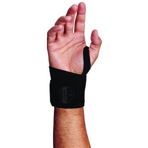 ergodyne ProFlex 425 Neoprene Wrist Wrap Support with Thumb Loop, One Size Fits Most, Fits Left Hand/Right Hand, Black (72106)