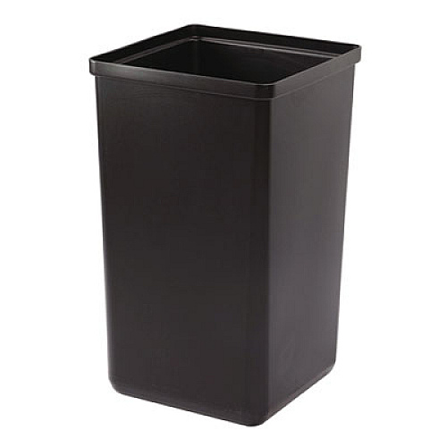 Alpine Industries 29 Gallon Trash/Recycling Cans, Steel, Blue Recycling with Mixed Lid, Black Trash Can with Square Lid (4450BLKKIT4)