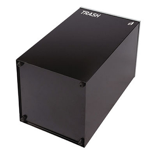 Alpine Industries 29 Gallon Trash/Recycling Cans, Steel, Blue Cans/Bottles Recycling with Mixed Lid, Black Trash Can with Square Lid (4450BLKKIT5)
