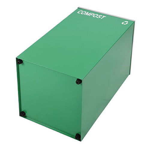 Alpine Industries 29 Gallon Trash/Recycling Cans, Steel, Green Compost Can with Square Lid, Black Trash Can with Square Lid (4450BLKKIT9)