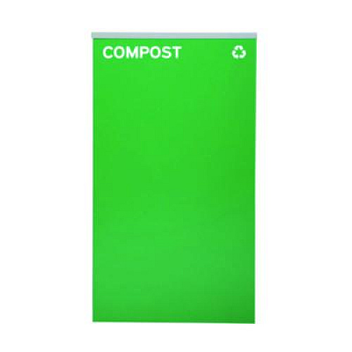 Alpine Industries 29 Gallon Trash/Recycling Cans, Steel, Green Compost Can with Square Lid, Black Trash Can with Square Lid (4450BLKKIT9)
