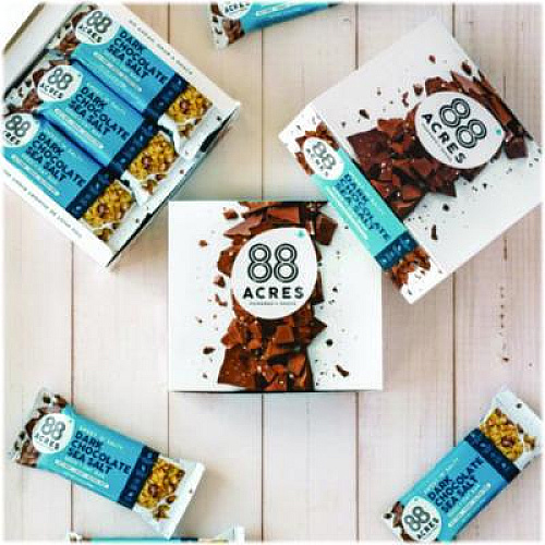 88 ACRES Sweet 'N Salty Gluten-Free Dark Chocolate Sea Salt Seed and Oat Bar, 1.6 oz Bar, 9/Box (ACY00504)