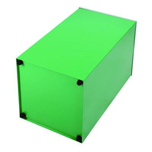 Alpine Industries 29 Gallon Trash/Recycling Cans, Steel, Green Can with Square Lid (4450KITGRNS)