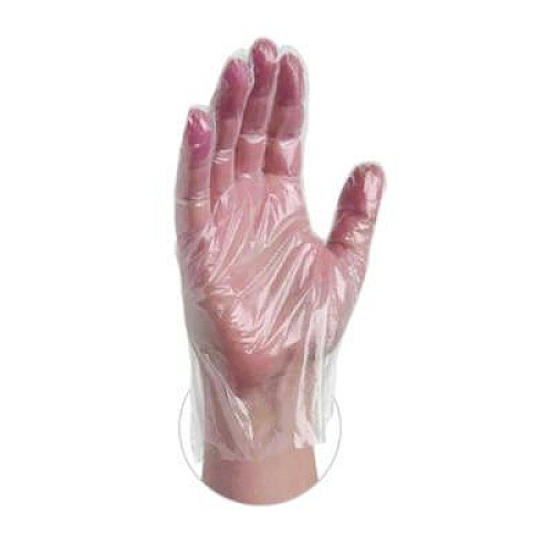 X3 by AMMEX Polyethylene Food Safe Industrial Gloves, Powder-Free, Large, Clear, 500/Box (PGLOVEL500)