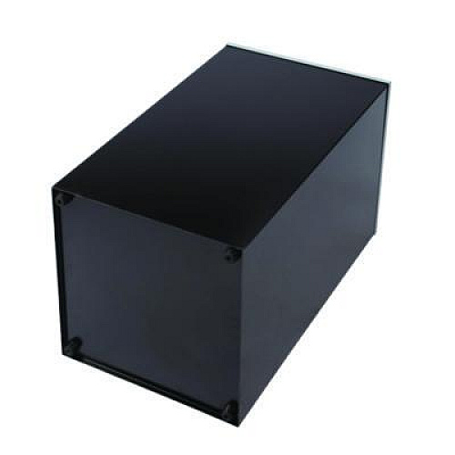 Alpine Industries 29 Gallon Trash/Recycling Cans, Steel, Black Can with Square Lid (4450KITBLKS)