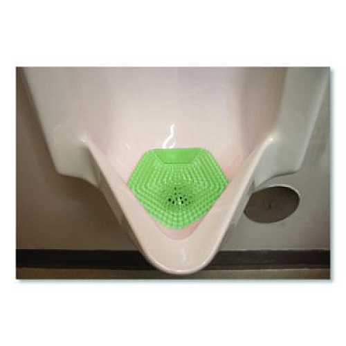 Boardwalk Anti-Splash Urinal Screen, Cucumber Twist Scent, Green, 0.11 oz, 10/Box (1005)