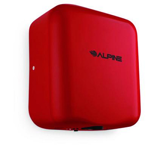 Alpine Industries Hemlock Commercial Automatic 120V Hand Dryer, 6.68 x 11.41 x 12.31, Red (ALP40010RED)